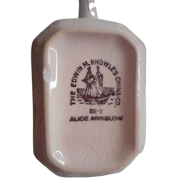 Alice Annglow 1931 Vtg Shabby Cottage Chic rose floral Creamer & Sugar Bowl - Picture 12 of 12